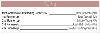 Miss Americas Oustanding Teen TOP 5