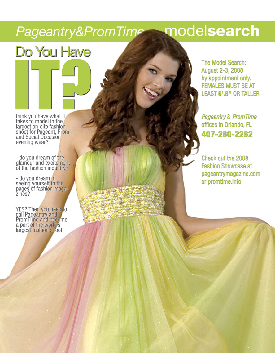Pageantry/PromTime Model Search 2008