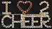 I Love to Cheer brooch