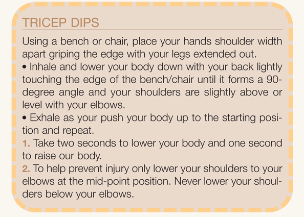 Tricep Dip directions