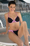 Black and pink bikini by Jamye Shaw swimwear