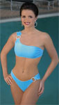Turquoise blue bikini by Jamye Shaw swimwear