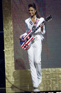 Miss USA Rachel Smith in an Elvis Costume