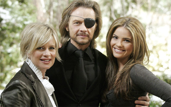 Shelley Hennig with costars, Mary Beth Evans and Stephen Nichols