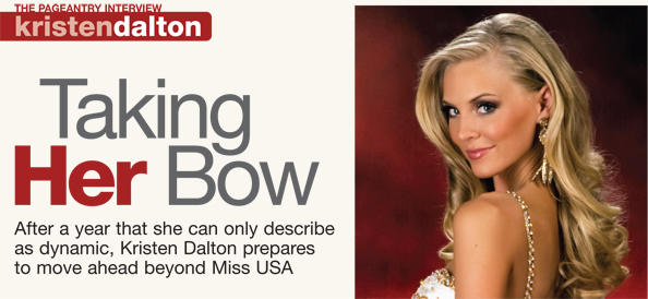 Miss USA 2009 Kristen Dalton Taking her Bow