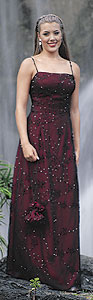 Red Tiffany gown
