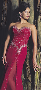 Red Claire's gown