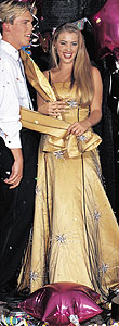 Gold Showtime Collection gown