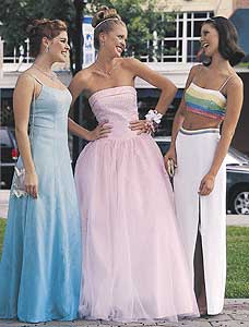 Tiffany Designs Prom Gowns trio photo