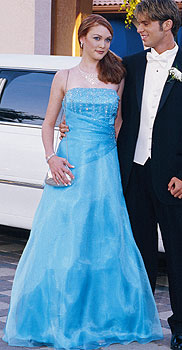 Le Gala blue prom gown
