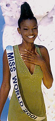 Miss World Agbani Darego of Nigeria