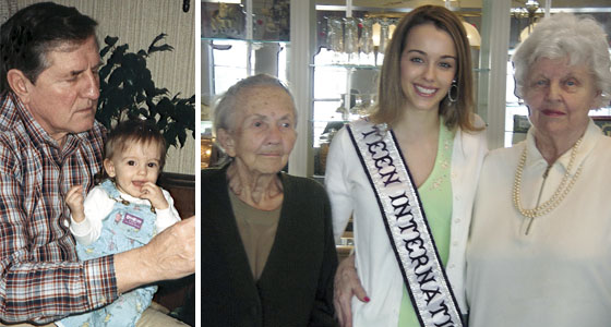 Miss Teen International 2004 visits senior citizens