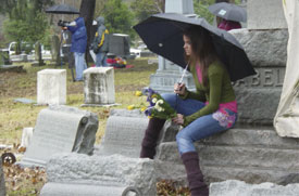 Miss Teen USA 2004 Shelley Hennig during a video shoot